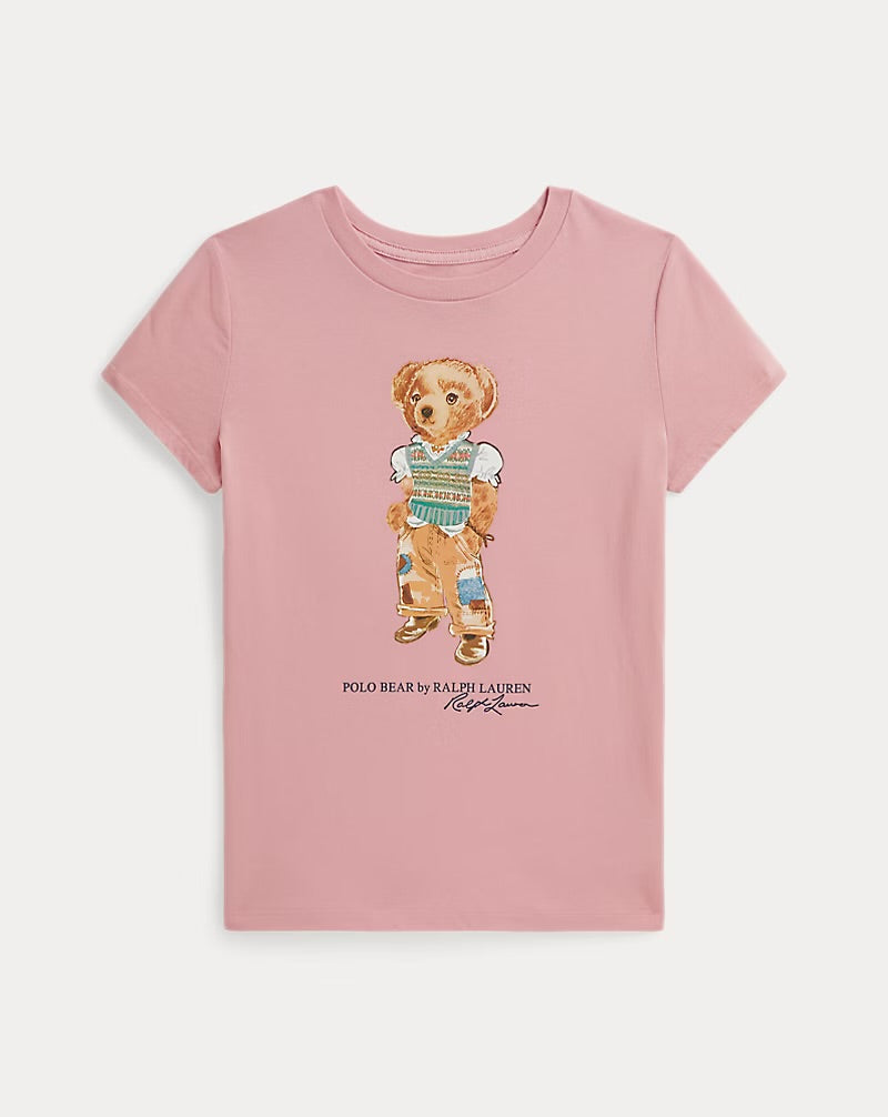 RALPH LAUREN KATOENEN JERSEY T-SHIRT MET POLO BEAR