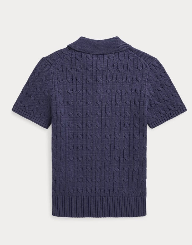 RALPH LAUREN KATOENEN KABELTRUI MET POLOKRAAG