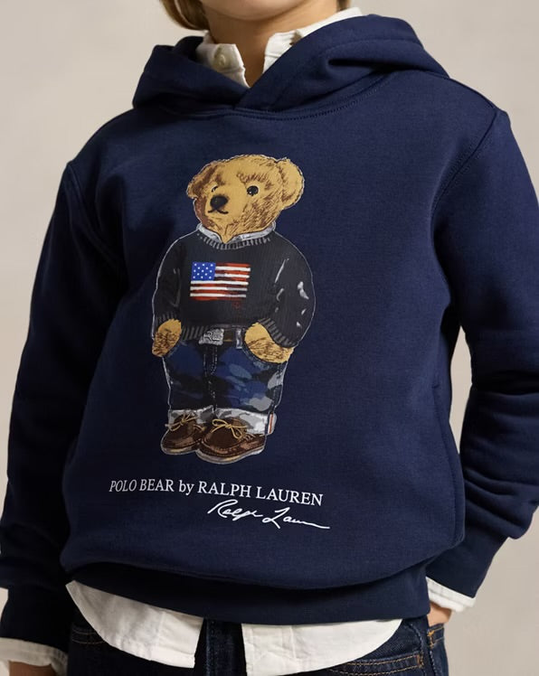 RALPH LAUREN FLEECE HOODIE MET POLO BEAR