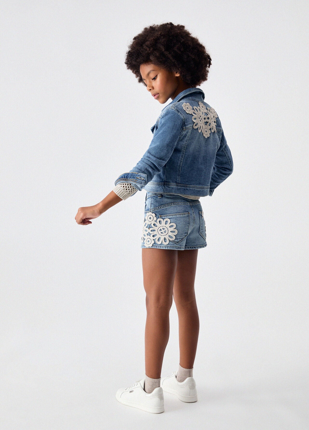 LIU JO DENIM SHORT BRODERIE