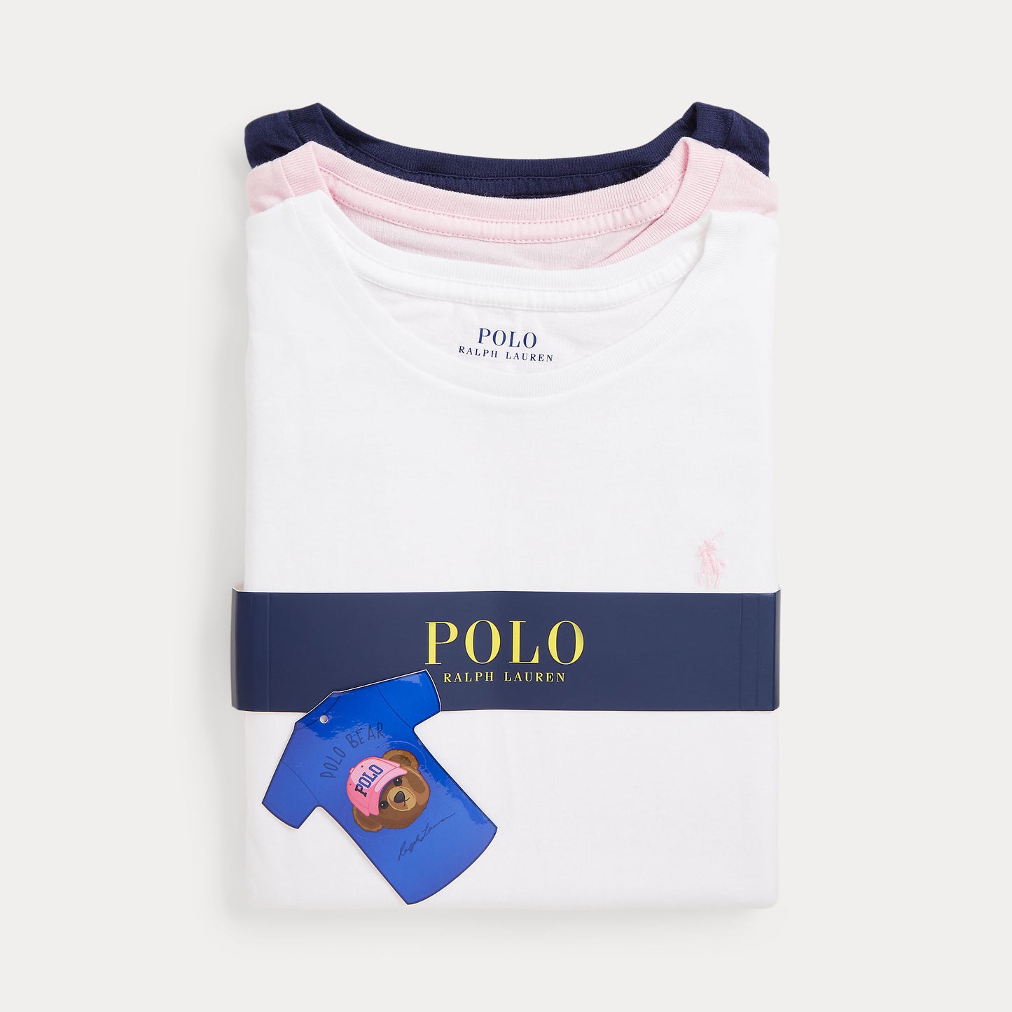 RALPH LAUREN KATOENJERSEY T SHIRT MET RONDE HALS 3-PACK