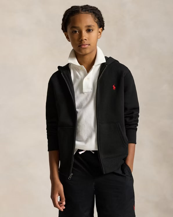 RALPH LAUREN FLEECE HOODIE MET VOLLEDIGE RITSSLUITING