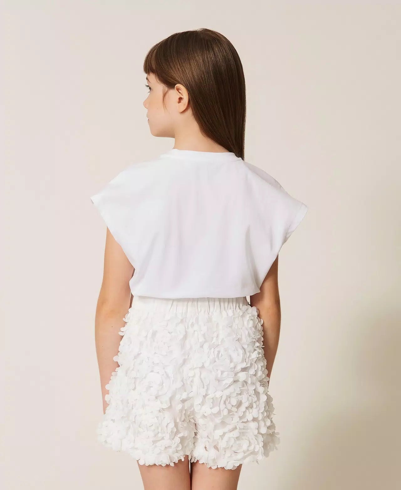 TWINSET BOXY T SHIRT MET ROZEN