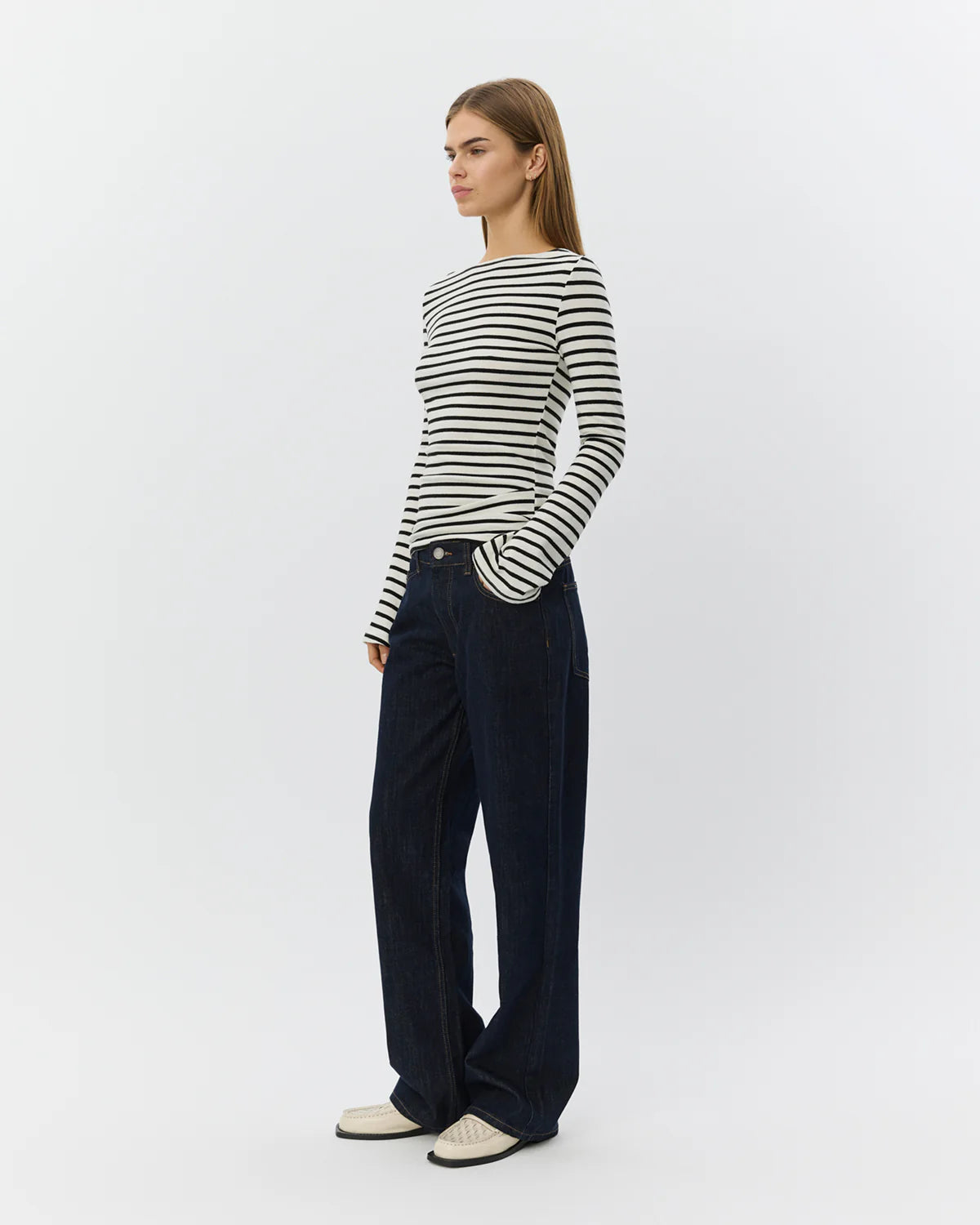 SOFIE SCHNOOR WOMEN CECESW BOATNECK LONGSLEEVE T-SHIRT