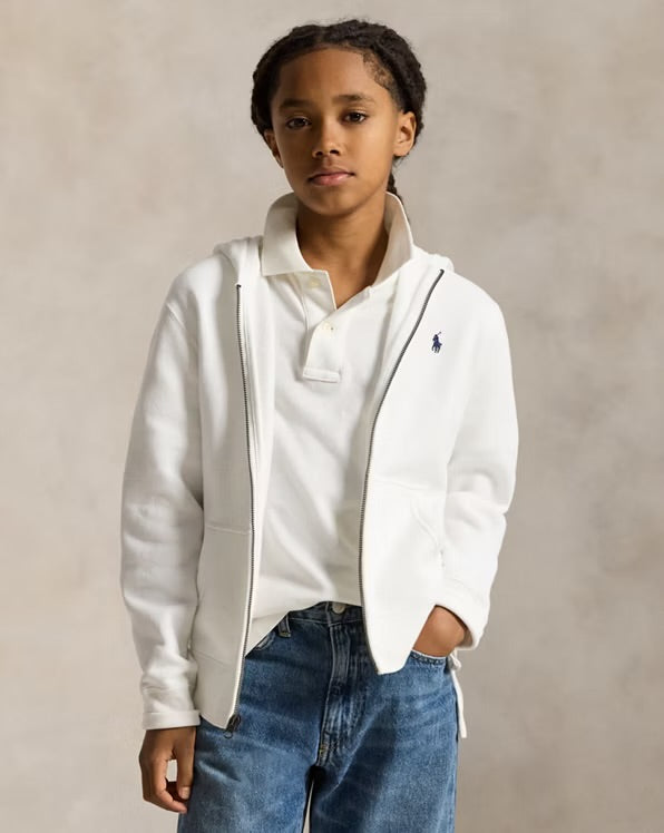 RALPH LAUREN FLEECE HOODIE MET VOLLEDIGE RITSSLUITING