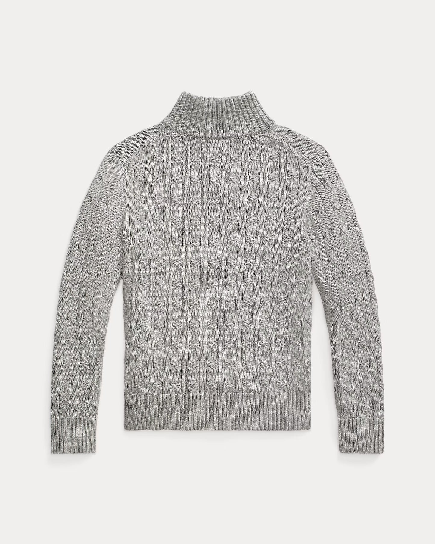 RALPH LAUREN KATOENEN KABELTRUI MET KWARTRITS