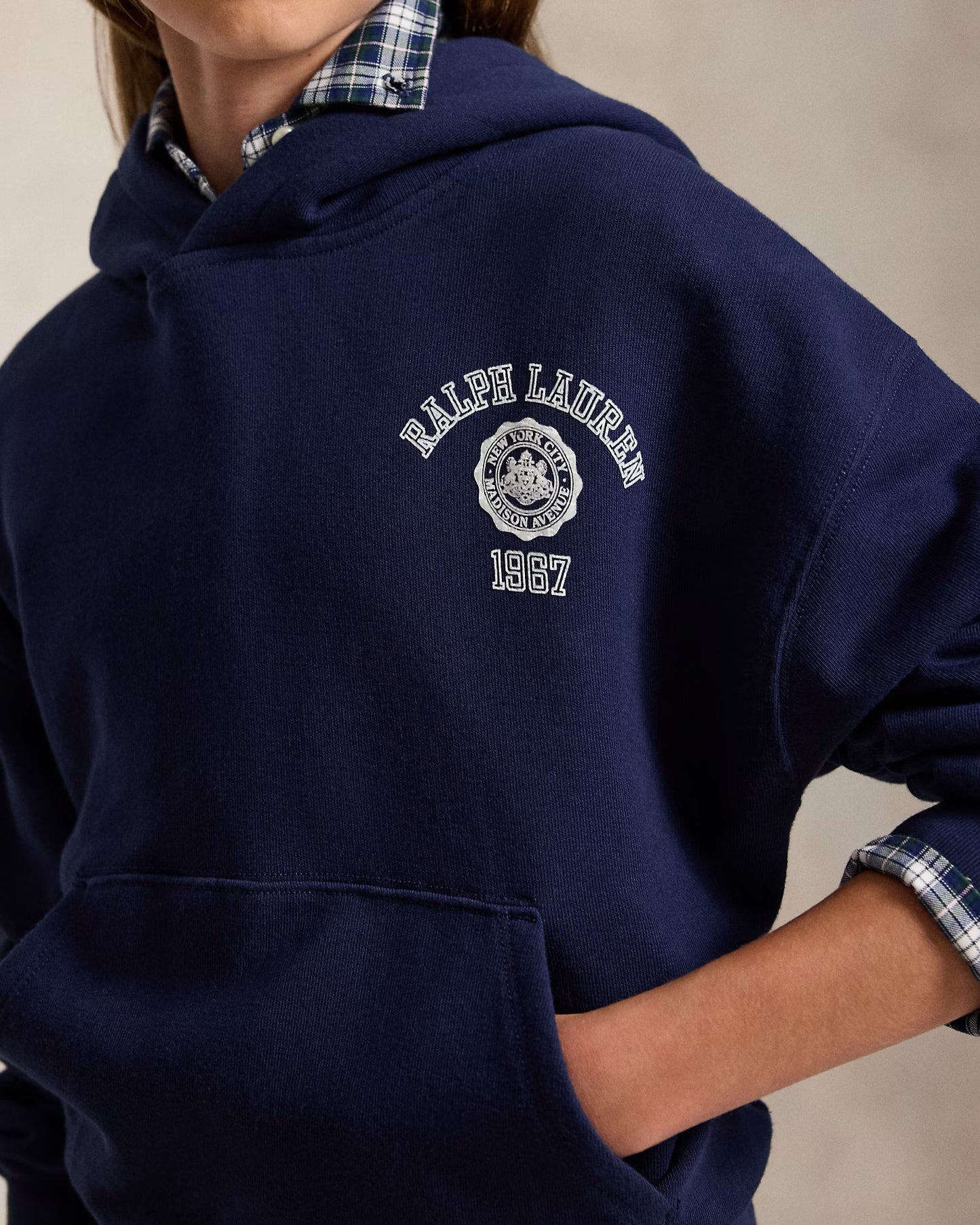 RALPH LAUREN GRAFISCH KATOENEN TERRY HOODIE