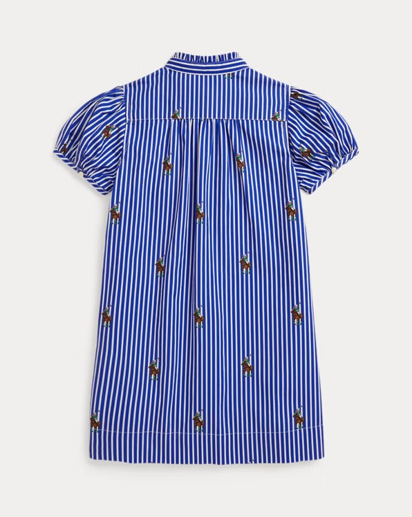 RALPH LAUREN GESTREEPTE OVERHEMDJURK MET POLO BEAR