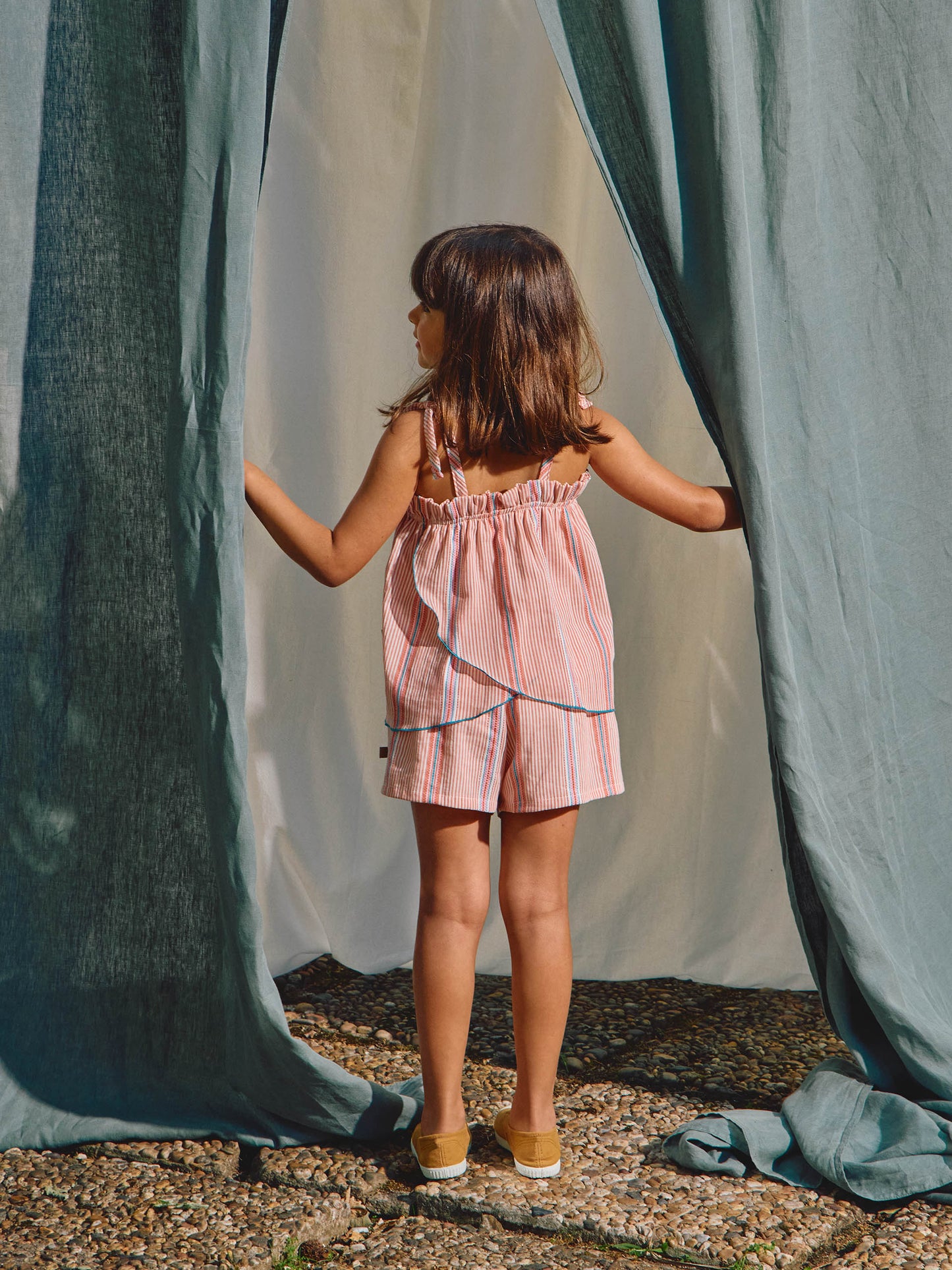 LARANJINHA SET PULL UP SHORTS WITH TOP IN JACQUARD