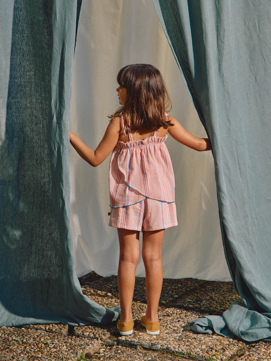 LARANJINHA SET PULL UP SHORTS WITH TOP IN JACQUARD