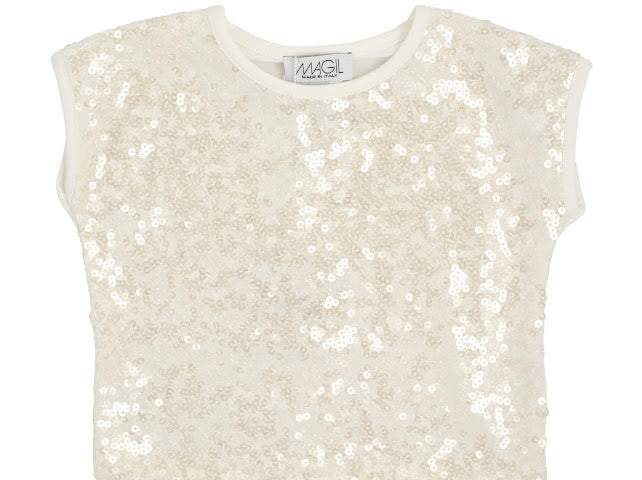MAGIL T SHIRT PAILETTES LN26018