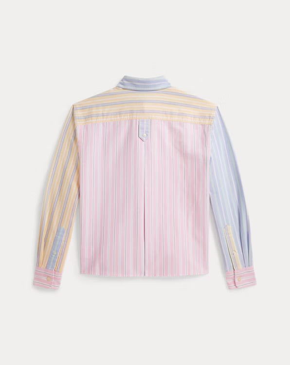 RALPH LAUREN BOXY GESTREEPT KATOENEN FUN OVERHEMD