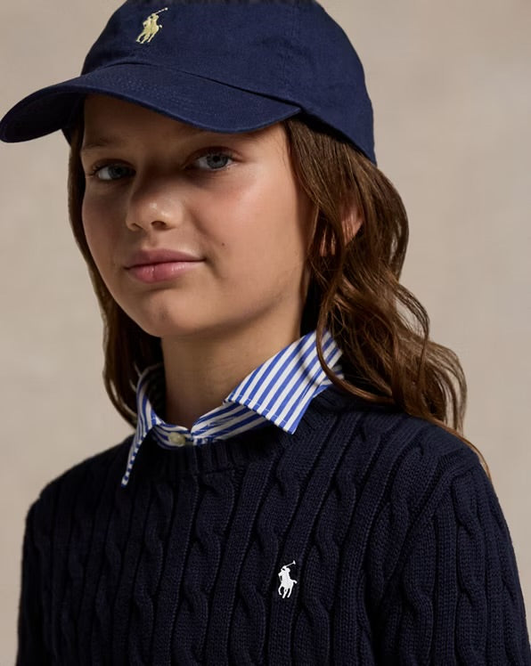 RALPH LAUREN KABEL GEBREIDE KATOENEN TRUI