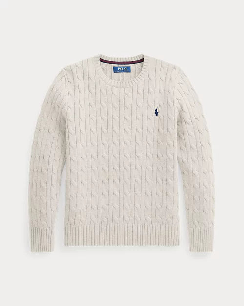RALPH LAUREN KABELGEBREIDE KATOENEN TRUI