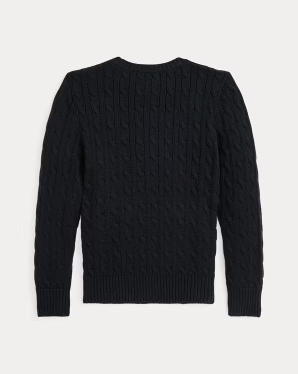 RALPH LAUREN KABELGEBREIDE KATOENEN TRUI