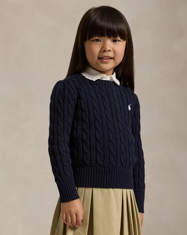 RALPH LAUREN KABEL GEBREIDE KATOENEN TRUI