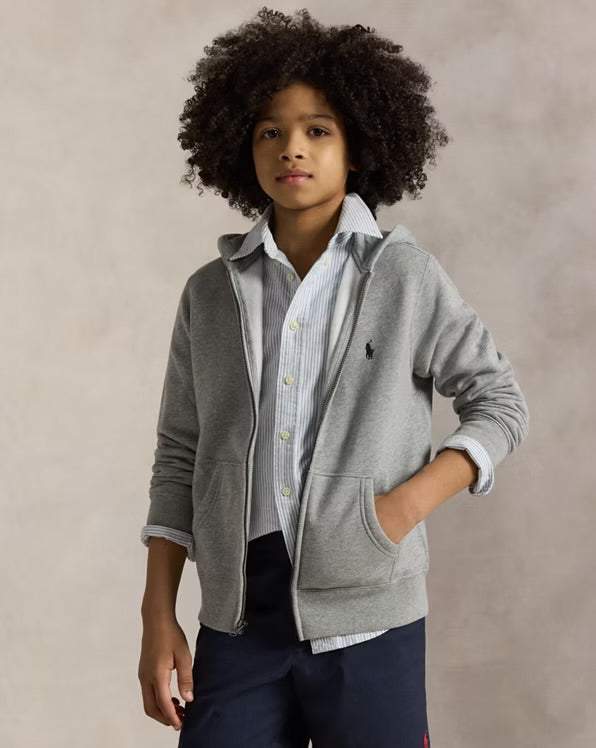 RALPH LAUREN FLEECE HOODIE ZIPPER BASIC