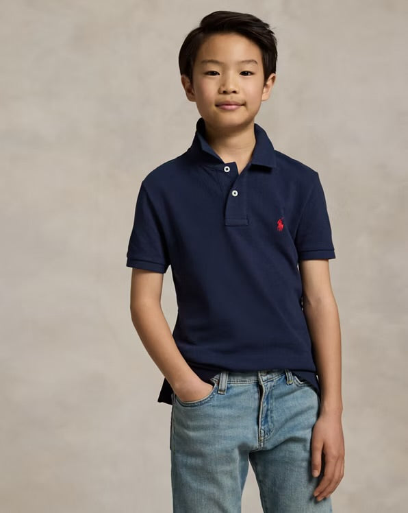 RALPH LAUREN SLIM FIT KATOENEN MESH POLO