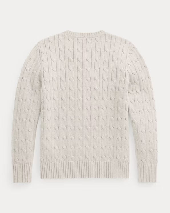 RALPH LAUREN KABELGEBREIDE KATOENEN TRUI