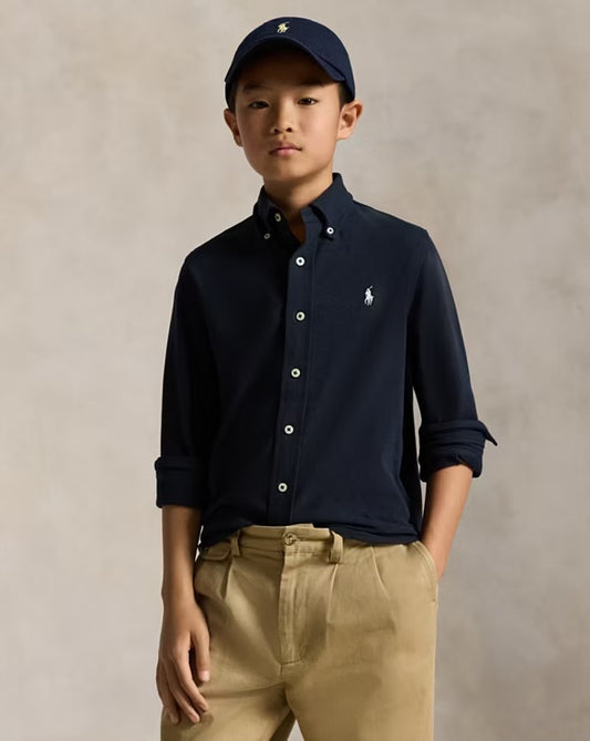 RALPH LAUREN VEDERLICHT KATOENEN OVERHEMD