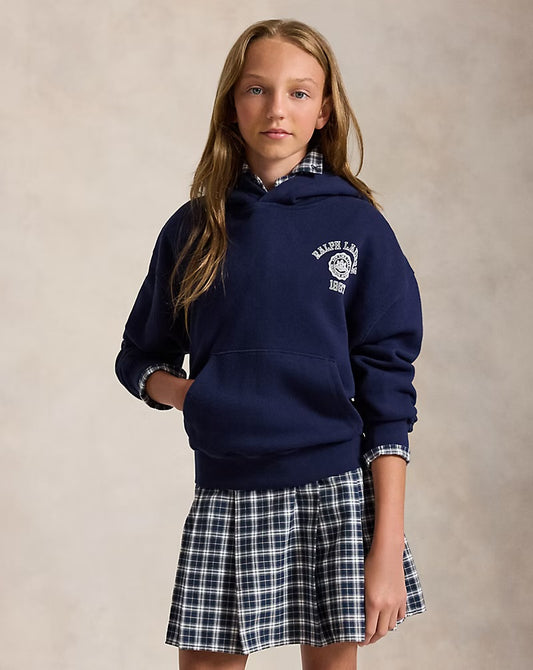 RALPH LAUREN GRAFISCH KATOENEN TERRY HOODIE