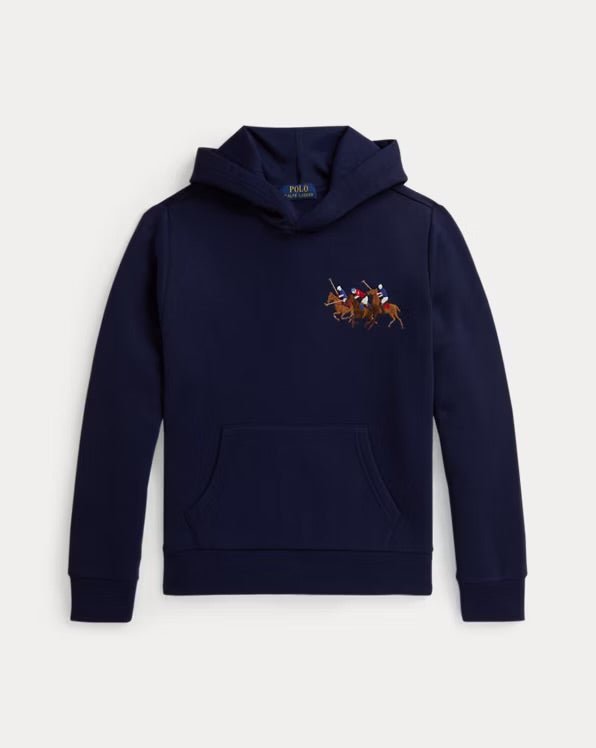 RALPH LAUREN FLEECE HOODIE MET TRIPLE PONY