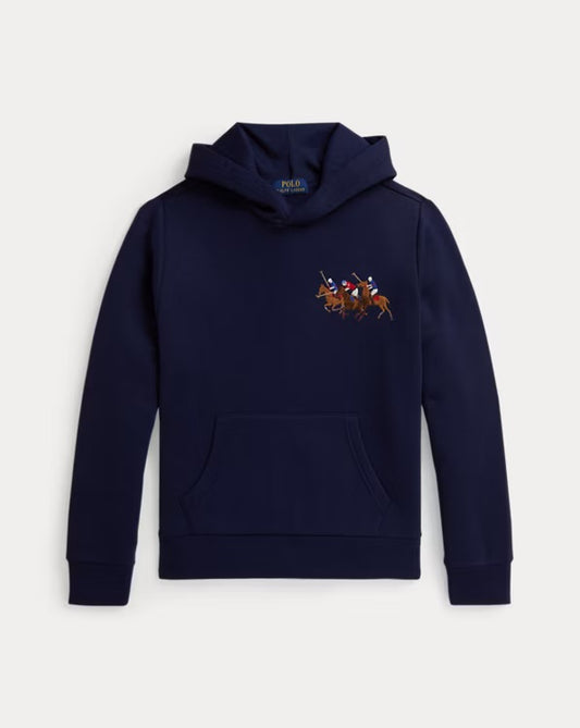 RALPH LAUREN FLEECE HOODIE MET TRIPLE PONY