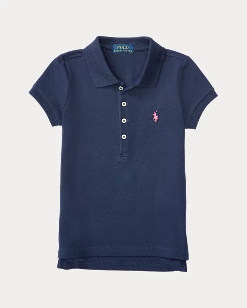 RALPH LAUREN STRETCHKATOENEN POLO-SHIRT MET MESH