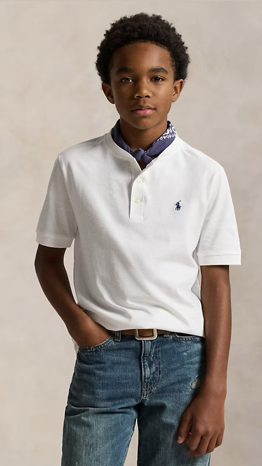 RALPH LAUREN KATOENEN JERSEY HENLEY SHIRT